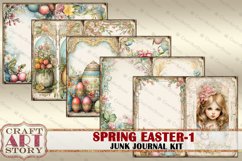 Vintage Spring Easter junk journal Kit,Digital picture Product Image 2