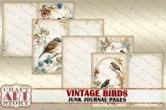 Birds Junk Journal Pages,retro Scrapbook Shabby Chic Product Image 2