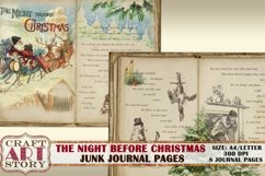 Vintage Christmas Junk Journal Kit,Printable Collage Pages Product Image 2