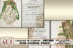 Language of flowers ORCHID Digital Junk Journal Pages Product Image 2