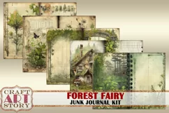 Forest Fairy fantasy Junk Journal Pages,fairies Forest paper Product Image 2