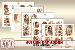 Autumn day Junk Journal Pages,scrapbook ADDON digital papers Product Image 2