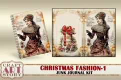 Vintage Christmas Fashion Junk Journal Kit part 1 Product Image 2