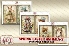 Vintage Spring Easter printable cards set-2 printables Product Image 2