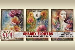 Vintage shabby chic Flowers collage,cards Atc ACEO Product Image 2