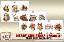 Merry Christmas Fussy-3 Cuts Collection 1950s,digital Product Image 2