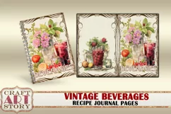 Vintage Cookery Recipe food junk journal,Beverages cookbook Product Image 2