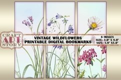 Vintage Wildflowers Printable digital Bookmarks Product Image 2