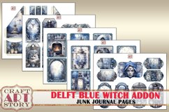 Delft Blue Witch Junk Journal Pages ADDON,scrapbook Product Image 2