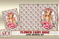 Flower Fairy Collage Junk Journal Kit Rose 24 pages Product Image 2