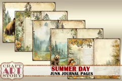 Vintage Summer day Collage picture junk journal Pages Product Image 2