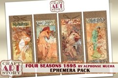 Art Nouveau Women Ephemera Pack,Printable kit ephemera Product Image 2