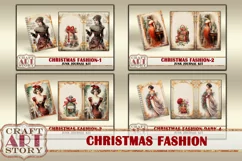 Vintage Christmas Fashion Junk Journal Kit part 3 Product Image 7