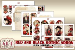 Gothic Red black magic Junk Journal Pages,ADDON Product Image 2