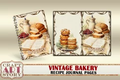 Vintage Cookery Recipe food junk journal,Bakery cookbook Product Image 2