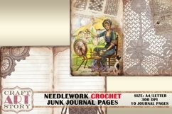 Vintage Needlework CROCHET Junk Journal Printable Pages Product Image 2