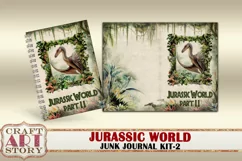 Jurassic World junk journal watercolor Kit-2,Dinosaurs Product Image 2
