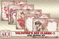 Valentine&#039;s Day-1 classic Junk Journal Kit,Printable Collage Product Image 3