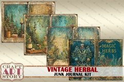 Vintage Herbal Junk Journal Pages-2,scrapbook Herb Witch Product Image 2