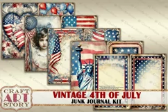 4th of July Junk Journal Pages,form Patriotic scrapbook Product Image 2