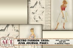 Retro fashion 1950s Junk Journal Pages,picture collage Product Image 2