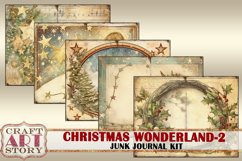 Vintage Christmas wonderland-2 Junk Journal Kit,Printable Product Image 2