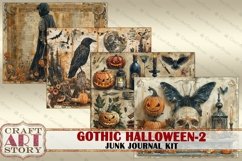 Vintage Gothic Halloween junk journal kit-2,ephemera Product Image 2