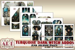Turquoise dark witch Junk Journal Pages ADDON,scrapbook Product Image 2