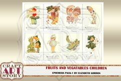 Fruits Children Ephemera Pack-1,Fruits girls Printable kit Product Image 2