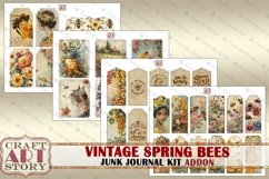 Vintage Spring bees Junk Journal Pages ADDON, printables Product Image 2