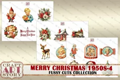 Merry Christmas Fussy-4 Cuts Collection 1950s,digital Product Image 2