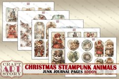 Christmas steampunk animals Junk Journal Pages ADDON,winter Product Image 2