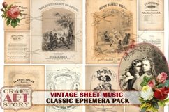 Vintage digital Sheet Music Cover art Ephemera Pack Product Image 2