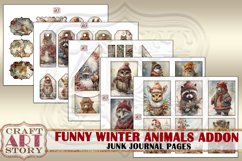 Christmas Funny animals Junk Journal Pages ADDON,winter Product Image 2