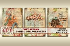 Cozy Autumn Collage kit,cute fall card digital paper Product Image 3