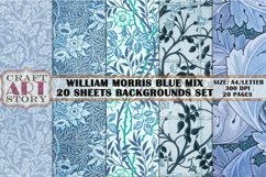 Kit Backgrounds Collage 20 Sheets WILLIAM MORRIS blue mix Product Image 2