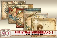 Vintage Christmas wonderland-1 Junk Journal Kit,Printable Product Image 2