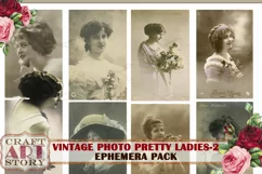 Vintage digital Photo PRETTY LADIES,edwardian women old Product Image 2