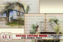 Landscape Cottage Junk Journal Pages,country house scenery Product Image 2