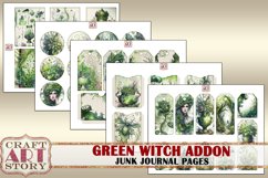 Green Witch Junk Journal Pages ADDON,scrapbook digital paper Product Image 2