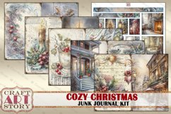 Vintage Cozy Christmas Junk Journal Kit,Collage Pages Product Image 2