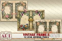 Vintage borders frame Junk Journal Pages-3,Decorative Product Image 2