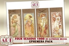 Art Nouveau Women Ephemera Pack,Printable kit ephemera Product Image 2