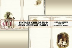 Vintage Children-9 Journal Pages ROUND ROBIN Product Image 3