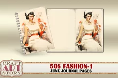 Retro 50s fashion Junk Journal Pages part 1 Product Image 2
