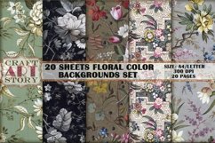 Kit Backgrounds Collage 20 Sheets floral color Product Image 2