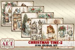 Vintage Christmas time-2 Junk Journal Kit,Printable Product Image 2