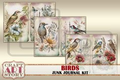 Birds flowers fantasy Junk Journal Pages, digital papers Product Image 2