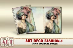 Art Deco fashion Lady Junk Journal Kit part 1 Product Image 2