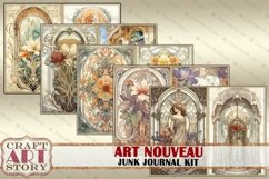 Art Nouveau Junk Journal Pages,Elegance 1900s scrapbook Product Image 2